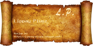 Lippay Piusz névjegykártya