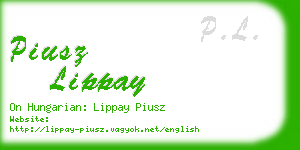 piusz lippay business card